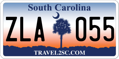 SC license plate ZLA055