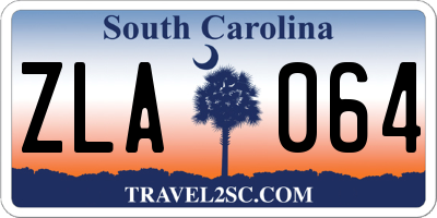 SC license plate ZLA064