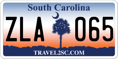 SC license plate ZLA065