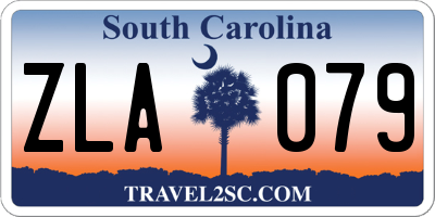 SC license plate ZLA079
