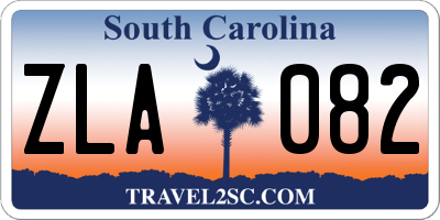SC license plate ZLA082