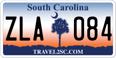 SC license plate ZLA084
