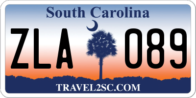 SC license plate ZLA089
