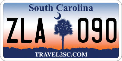 SC license plate ZLA090