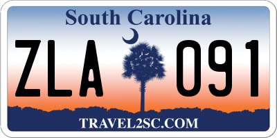 SC license plate ZLA091