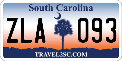 SC license plate ZLA093