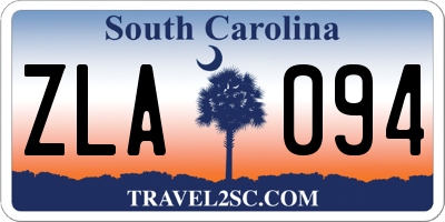SC license plate ZLA094