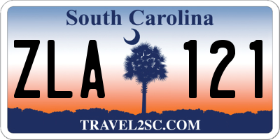 SC license plate ZLA121