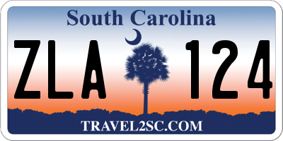 SC license plate ZLA124