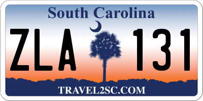 SC license plate ZLA131