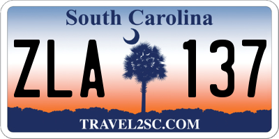 SC license plate ZLA137