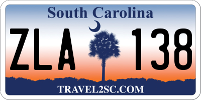 SC license plate ZLA138