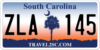 SC license plate ZLA145
