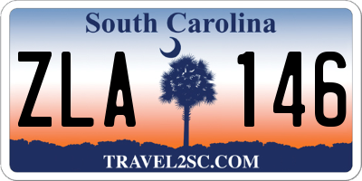 SC license plate ZLA146