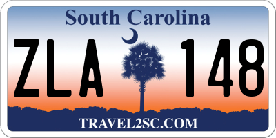 SC license plate ZLA148