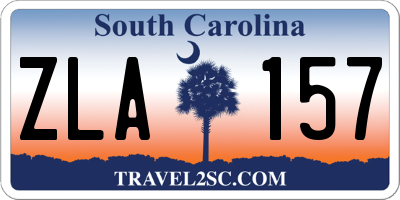 SC license plate ZLA157