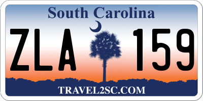 SC license plate ZLA159