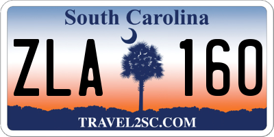 SC license plate ZLA160
