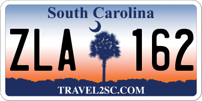 SC license plate ZLA162