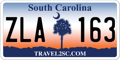 SC license plate ZLA163