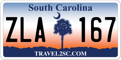 SC license plate ZLA167