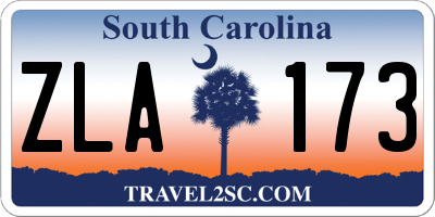 SC license plate ZLA173
