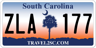 SC license plate ZLA177