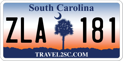 SC license plate ZLA181