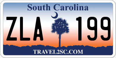 SC license plate ZLA199