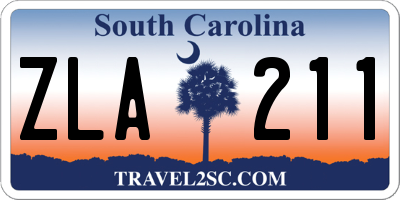SC license plate ZLA211