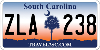 SC license plate ZLA238