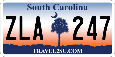 SC license plate ZLA247