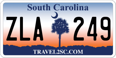 SC license plate ZLA249