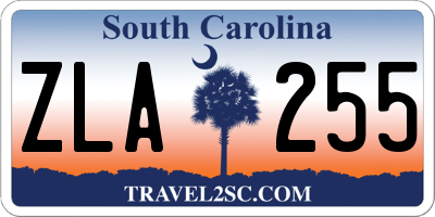 SC license plate ZLA255