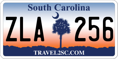 SC license plate ZLA256