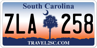 SC license plate ZLA258