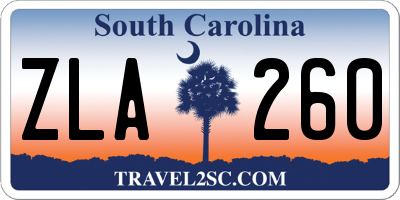 SC license plate ZLA260