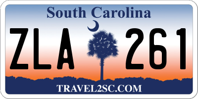 SC license plate ZLA261