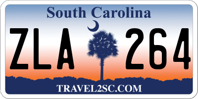SC license plate ZLA264