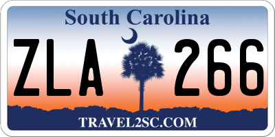 SC license plate ZLA266