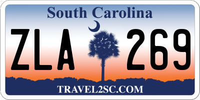 SC license plate ZLA269