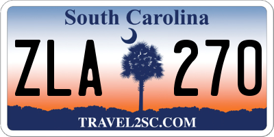 SC license plate ZLA270