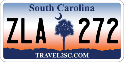 SC license plate ZLA272