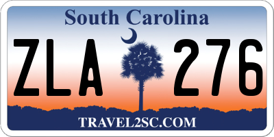 SC license plate ZLA276