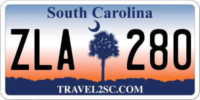 SC license plate ZLA280