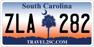 SC license plate ZLA282