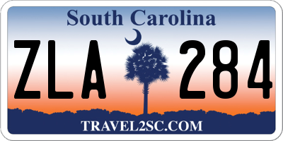 SC license plate ZLA284