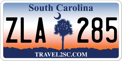 SC license plate ZLA285
