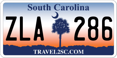 SC license plate ZLA286