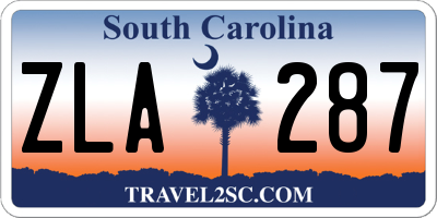 SC license plate ZLA287